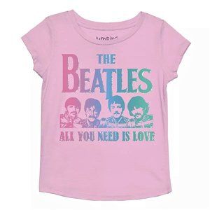 Beatles All You Need Is Love rock Official T-Shirt 4 5 6 7 Girls 4-12 NWT